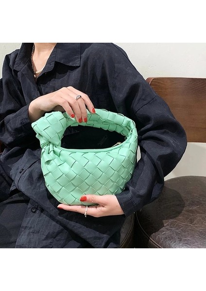 Sarı Stil Markalı Kadın Omuz Çantaları Pu Deri Çanta Womeummer Örgü Çantalar ve Çantalar Için Kadın Seyahat Çantaları (Yurt Dışından) fırsatları