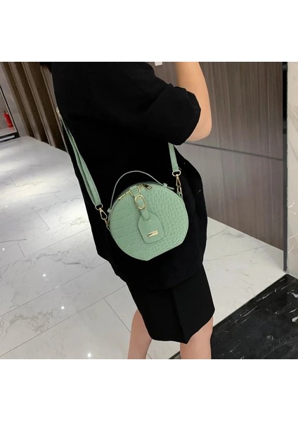 Kremsi Beyaz Tarzı Küçük Yuvarlak Çanta Timsah Yuvarlak Kek Çanta Kadın Çanta Yeni Yabancı Stil Çanta Çok Yönlü Bir Omuz Messenger Çanta (Yurt Dışından) modelleri