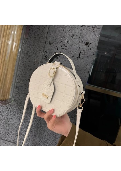 Kremsi Beyaz Tarzı Küçük Yuvarlak Çanta Timsah Yuvarlak Kek Çanta Kadın Çanta Yeni Yabancı Stil Çanta Çok Yönlü Bir Omuz Messenger Çanta (Yurt Dışından) fırsatları