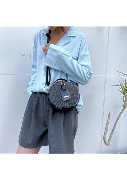 Kremsi Beyaz Tarzı Küçük Yuvarlak Çanta Timsah Yuvarlak Kek Çanta Kadın Çanta Yeni Yabancı Stil Çanta Çok Yönlü Bir Omuz Messenger Çanta (Yurt Dışından) indirimleri