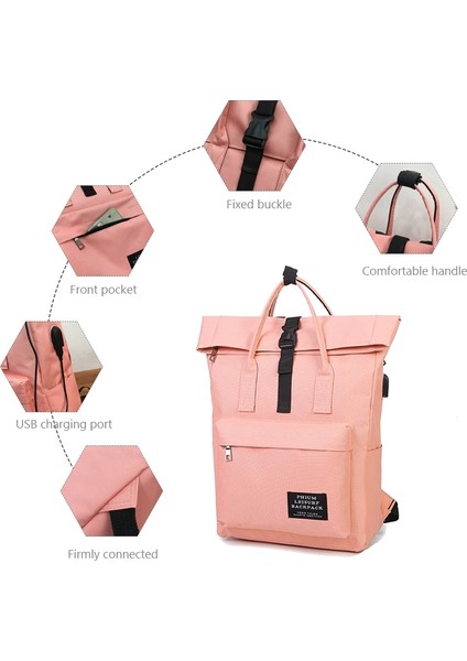 Yeşil Stil 2021 Yeni Kadın USB Şarj Sırt Çantası Rahat Sırt Çantası Bayanlar Laptop Sırt Çantası Genç Kızlar Için Okul Çantaları Seyahat Mochila Escolar (Yurt Dışından) modelleri