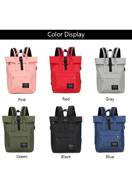 Yeşil Stil 2021 Yeni Kadın USB Şarj Sırt Çantası Rahat Sırt Çantası Bayanlar Laptop Sırt Çantası Genç Kızlar Için Okul Çantaları Seyahat Mochila Escolar (Yurt Dışından) indirimleri