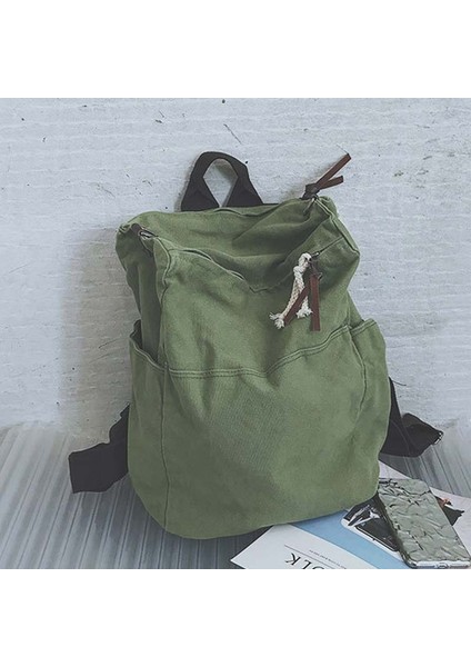 Yeşil Stil Yeni Moda Sırt Çantası Yüksek Kapasiteli Seyahat Sırt Çantası Dizüstü Tuval Kadın Sırt Çantası Kadın Gençler Için Schoolbag Kız Mochila Mujer (Yurt Dışından)