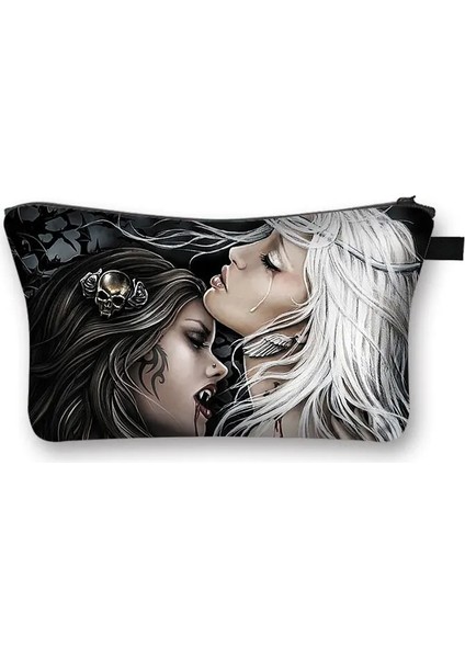 SHZBWITCH14 Tarzı Gotik Melek Wicca Cadı Kozmetik Çantası Kadın Makyaj Çantası Lady Kozmetik Çantaları Seyahat Için Taşınabilir Kız Makyaj Ruj Organizatör (Yurt Dışından)