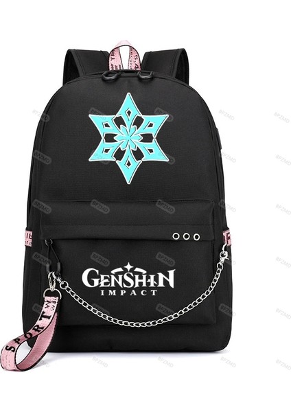 CG0010212 Stili Anime Ge Darbe Sırt Çantası USB Bağlantı Noktası Okul Çantası 3D Desen Sırt Çantası Öğrenci Gençler Okul Kitap Seyahat Dizüstü Bilgisayar Mochilas (Yurt Dışından)