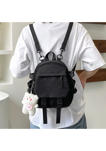 Beyaz Stil Aksesuarlarla Moda Kawaii Mini Sırt Çantası Kadın Omuz Çantası Genç Kızlar Için Çok Fonksiyonlu Küçük Sırt Çantası Bayanlar Travle Okul Sırt Çantaları (Yurt Dışından) fiyatları