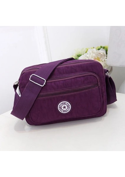 No.27 Tarzı Kadın Modası Düz ​​renk Fermuar Su Geçirmez Naylon Omuz Çantası Kadın Crossbody Çanta Bayanlar Bolsa Feminina Su Geçirmez Seyahat Çantası (Yurt Dışından)