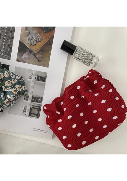 Bozuk Para Cüzdanı 6 Tarzı Moda Pileli Şifon Kozmetik Çantası Fermuarlı Makyaj Çantaları Tatlı Ihtiyaçlar Ruj Çanta Debriyaj Güzellik Çantası Makyaj Organizatörü (Yurt Dışından)