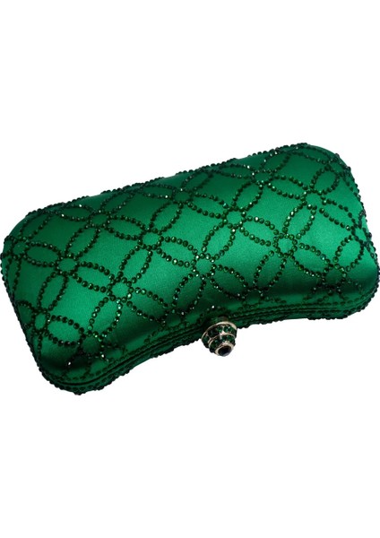Çiçek Siyah Stili Çiçek Zümrüt Koyu Yeşil Rhinestone Kristal Debriyaj Akşam Çantaları Bayan Parti Düğün Için Gelin Kristal Çanta ve Kutu Debriyaj (Yurt Dışından)