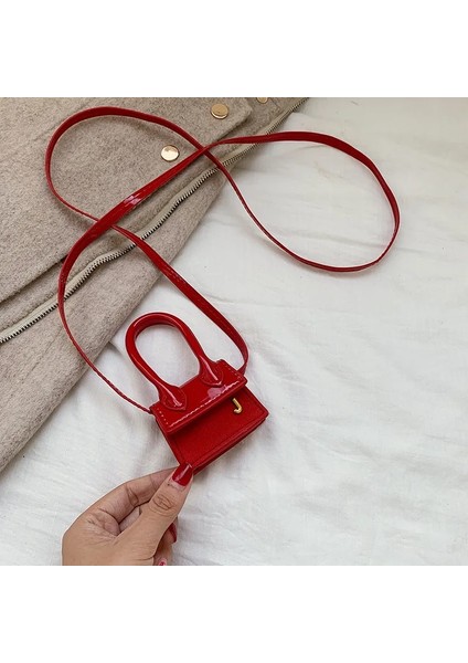 Süet Kırmızı Tarzı Kadın Dekorasyon Çanta Süper Mini Kulak Kız Ins Sıcak Tasarımcı Tote Çanta Süet Moda Crossbody Messenger Çanta Çanta (Yurt Dışından)