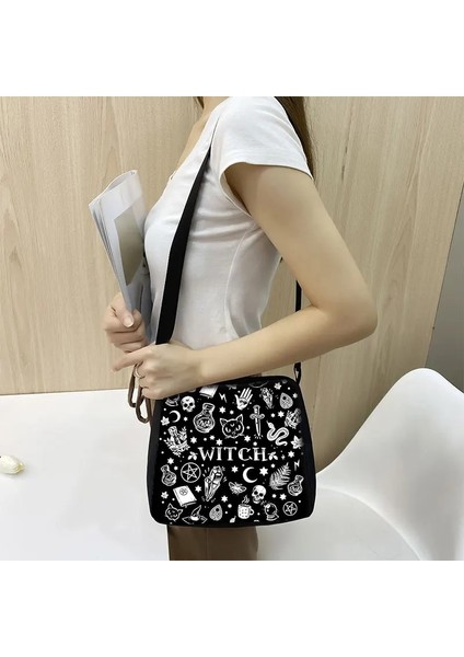 YXBWITCHCW21W Stili 25CMX30CM-M Gotik Kız Cadı Wicca Çanta Retro Eğlence Omuz Çantaları Kadın Çapraz Kolu Çanta Koltukaltı Kadın Debriyaj Tote Çanta (Yurt Dışından) indirimleri