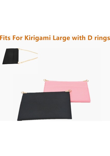 Pembe Tarzı Kirigami Pochette D Yüzükleri ile Ekle Lüks Çanta Kirigami Organizatör Zinciri ile Crossbody Kadın Çanta Mesaj Çantası (Yurt Dışından) fiyatları