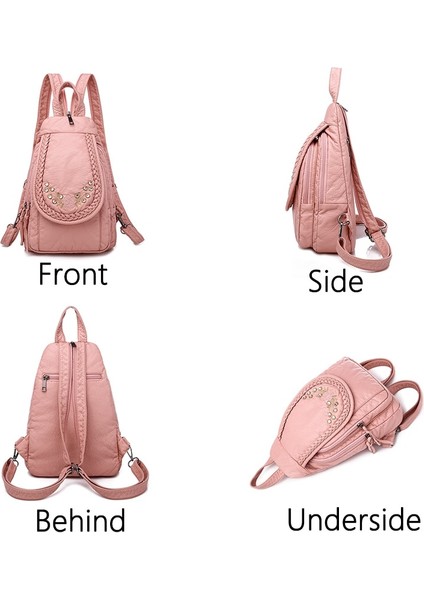 Pembe-11 Tarzı Yüksek Li Sırt Çantası Wome Için Yeni Beyaz Deri Sırt Çantası Okul Çantası Genç Kızlar Için Kadın Seyahat Sırt Çantası Mochila (Yurt Dışından) fırsatları