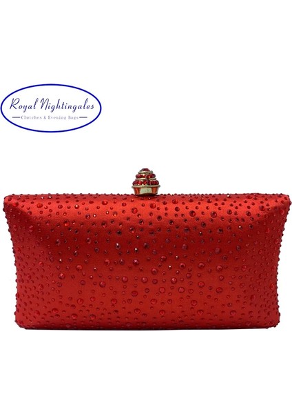 Sarı Stil 19,5X11X5 cm Kraliyet Bülbül Kırmızı Hard Case Kutusu Debriyaj Kristal Akşam Çantaları Bayan Parti Düğün Için Gelin Debriyaj Cüzdan Kristal Manşonlar (Yurt Dışından)