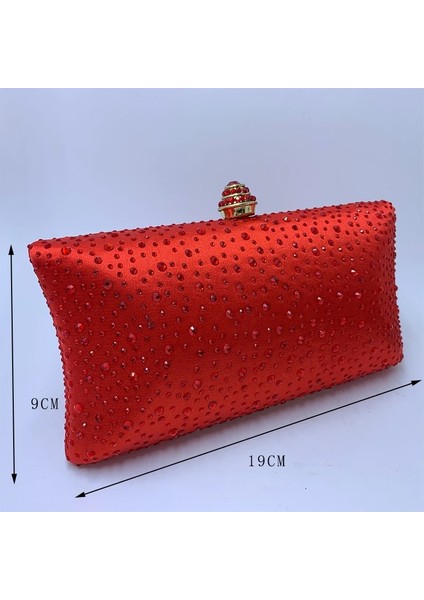 Sarı Stil 19,5X11X5 cm Kraliyet Bülbül Kırmızı Hard Case Kutusu Debriyaj Kristal Akşam Çantaları Bayan Parti Düğün Için Gelin Debriyaj Cüzdan Kristal Manşonlar (Yurt Dışından)