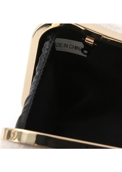 Siyah Stil Kadın Akşam Omuz Çantası Gelin Kadife Debriyaj Parti Balo Düğün Crossbody Çanta Çanta (Yurt Dışından) modelleri