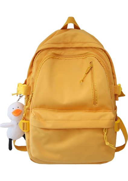 Sarı Stil Ördek Bebek Yok Moda Bayan Su Geçirmez Sırt Çantası Kadın Sevimli Serin Çanta Seyahat Kitabı Kawaii Sırt Çantası Dizüstü Kız Öğrenci Kolej Kadın Okul Çantaları (Yurt Dışından)