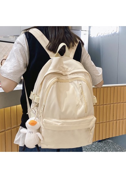 Sarı Stil Ördek Bebek Yok Moda Bayan Su Geçirmez Sırt Çantası Kadın Sevimli Serin Çanta Seyahat Kitabı Kawaii Sırt Çantası Dizüstü Kız Öğrenci Kolej Kadın Okul Çantaları (Yurt Dışından) fırsatları