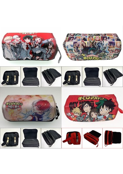 Qiuming Shop R Stili Anime My Hero Academia Kalem Çantası Deri Makyaj Kozmetik Çantaları Fairy Tail Karikatür Kırtasiye Tutucu Öğrenci Kalem Kutuları (Yurt Dışından)