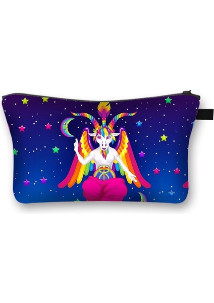 SHZBWITCH03 Stili Gotik Melek Wicca Cadı Kozmetik Çantası Kadın Makyaj Çantası Lady Kozmetik Çantaları Seyahat Için Taşınabilir Kız Makyaj Ruj Organizatör (Yurt Dışından)