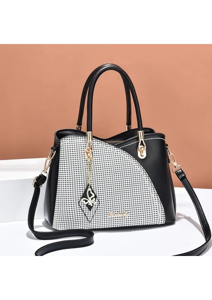 Siyah Stil Moda Tüm Maç Kadın Omuz Çantası Sonbahar Yeni Hit Renk Messenger Çanta Basit Yüksek Li Çanta Kadın (Yurt Dışından) modelleri