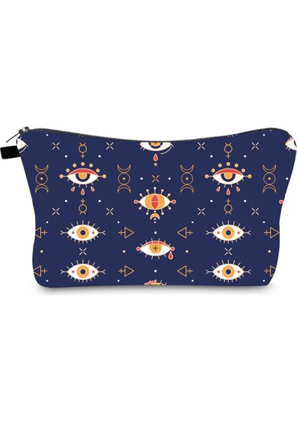 HZB1176 Tarzı Kadınlar Için Kozmetik Çantası Nazar Desen Dijital Baskı Tuvalet Çantası Seyahat Organizatörü Makyaj Çantaları Için (Yurt Dışından)