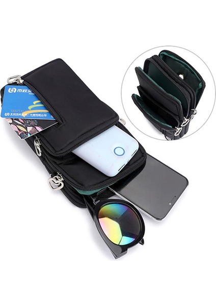 No.1 Tarzı Kadın Cep Telefonu Çantası Sikke Çanta Kadınlar Için Crossbody Çanta Çanta Omuz Askısı Messenger Göğüs Çanta Cüzdan Işlevli Çantalar (Yurt Dışından)