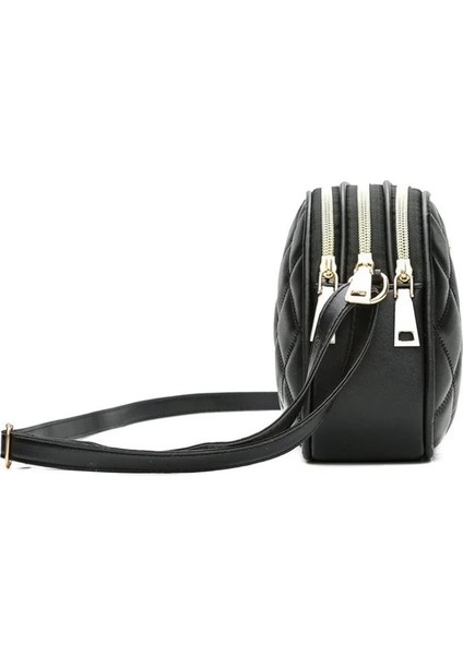 Siyah Stil 20X7X15CM Fashion Handbags For Women Crossbody Shoulder Bag Plaid Pu Leather Multi Zipper Small Messenger Bags Purse (Yurt Dışından) modelleri