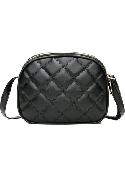 Siyah Stil 20X7X15CM Fashion Handbags For Women Crossbody Shoulder Bag Plaid Pu Leather Multi Zipper Small Messenger Bags Purse (Yurt Dışından) fırsatları