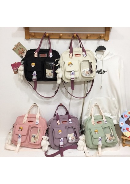 Siyah Stil Sadece-Çanta Wtuq Kore Kawaii Kadınlar Çok Fonksiyonlu Sırt Çantası Kadın Şeffaf Cep Schoolbag Genç Kızlar Için Yeni Seyahat Omuz Çantaları (Yurt Dışından) fırsatları