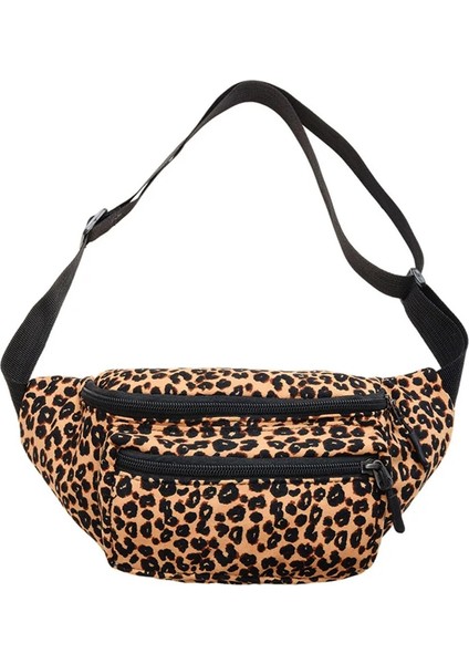 1sarı Stil Moda Kadın Bel Paketi Fanny Çanta Rahat Omuz Çantaları Leopar Baskı Büyük Kapasiteli Göğüs Omuz Messenger Crossbody Çanta Yeni (Yurt Dışından)