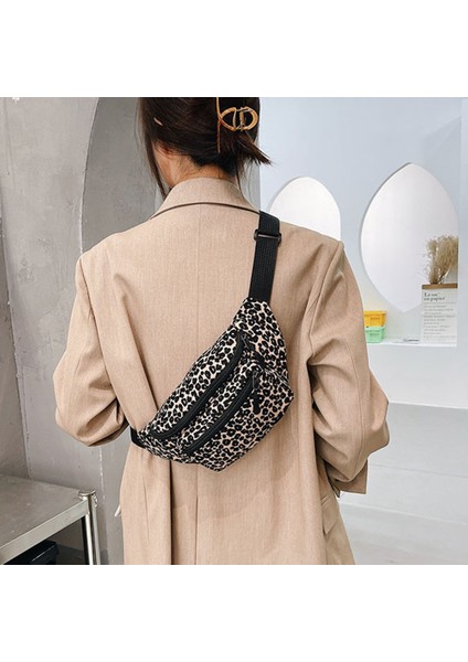 1sarı Stil Moda Kadın Bel Paketi Fanny Çanta Rahat Omuz Çantaları Leopar Baskı Büyük Kapasiteli Göğüs Omuz Messenger Crossbody Çanta Yeni (Yurt Dışından) indirimleri
