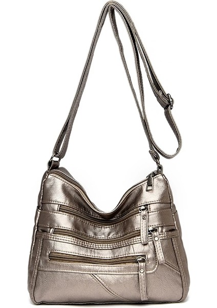 Bronz Tarzı 25X11X20CM 2022 Women Shoulder Bag Leather Luxury Handbags Women's Bags Designer Shoulder Crossbody Bag Female Fashion Female For Ladies (Yurt Dışından)