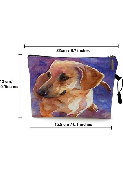 Desen 9 Stili 22X13CM Yağlıboya Schnauzer Westie Köpek Baskı Kadın Kozmetik Çantaları Güzel Rahat Seyahat Taşınabilir Saklama Çantası Tuvalet Makyaj Çantası (Yurt Dışından) modelleri