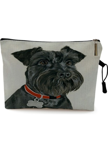 Desen 9 Stili 22X13CM Yağlıboya Schnauzer Westie Köpek Baskı Kadın Kozmetik Çantaları Güzel Rahat Seyahat Taşınabilir Saklama Çantası Tuvalet Makyaj Çantası (Yurt Dışından) fırsatları