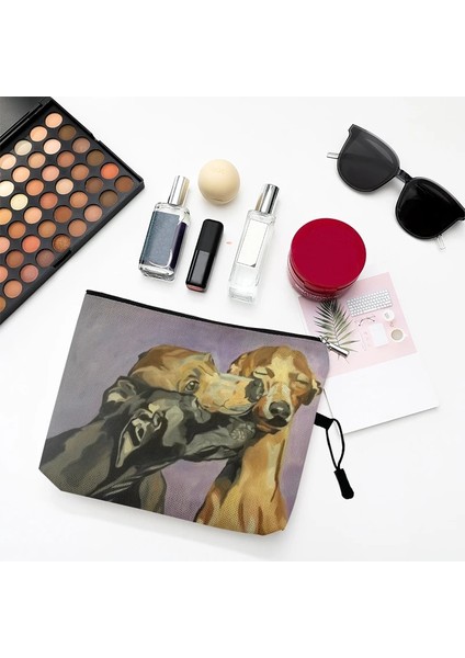 Desen 9 Stili 22X13CM Yağlıboya Schnauzer Westie Köpek Baskı Kadın Kozmetik Çantaları Güzel Rahat Seyahat Taşınabilir Saklama Çantası Tuvalet Makyaj Çantası (Yurt Dışından) indirimleri