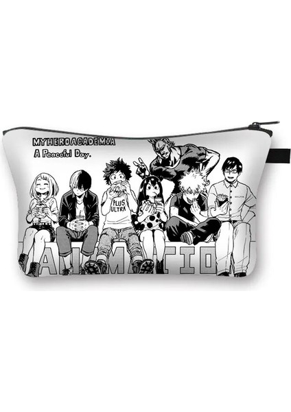 SHZBMYHERO13CW Stili Anime My Hero Academia Kozmetik Çantası Boku No Hero Academia Makyaj Çantası Todoroki Shoto Bakugou Katsuki Debriyaj Kızları Tuvalet Çantası (Yurt Dışından)