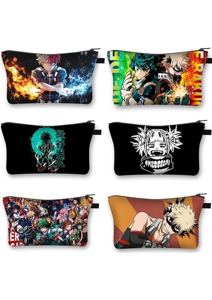 SHZBMYHERO13CW Stili Anime My Hero Academia Kozmetik Çantası Boku No Hero Academia Makyaj Çantası Todoroki Shoto Bakugou Katsuki Debriyaj Kızları Tuvalet Çantası (Yurt Dışından) fiyatları