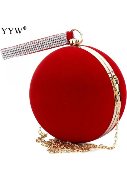 Kırmızı Stil Yyw Benzersiz Kadife Ütüyle Bayan Çanta Kırmızı Omuz Debriyaj Çanta Küresel Akşam Çantaları Küçük Çanta Zincir Omuz Bolsos Mujer (Yurt Dışından) fiyatları
