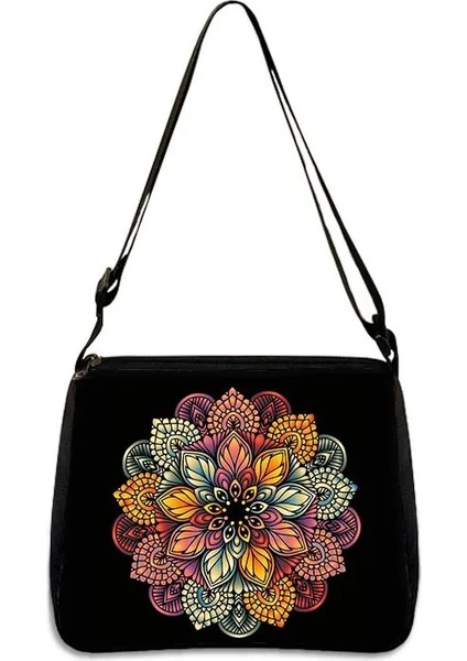 YXBMTLS10 Stili 20CMX24CM Mandala Flowerote Çanta Kadın Etnik Geleneksel Alışveriş Çantası Çiçek Baskı Bayan Seyahat Için Omuz Çantası Messenger Çanta (Yurt Dışından) fırsatları