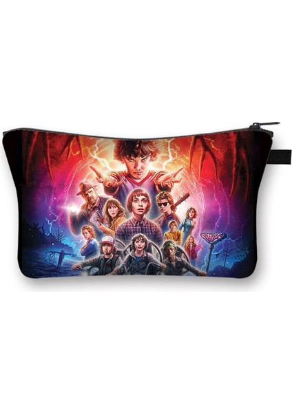 SHZBSTHING13 Tarzı Stranger Things Kozmetik Çantası Kadın Makyaj Çantası Genç Kız Saklama Torbaları Bayan Kozmetik Çantası Kadın Makyaj Torbaları Organizatör (Yurt Dışından)