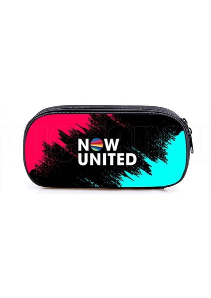 B17 Stili Fashion Now United Kalem Kutusu 3D Nu Takımı Makyaj Çantası Basılı Okul Malzemeleri Kozmetik Çantaları Kılıf Fermuar Kılıfı Şimdi United Mochila (Yurt Dışından)
