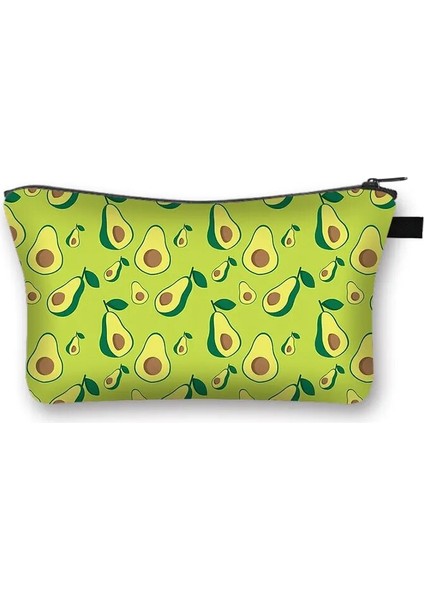 SHZBAVOCADOCW04 Stili Komik Avokado Kozmetik Çantası Kadın Moda Makyaj Çantaları Kızlar Fermuar Kılıfı Bayanlar Ruj Tutucu Çanta Organizatör Kozmetik Durum Için (Yurt Dışından)