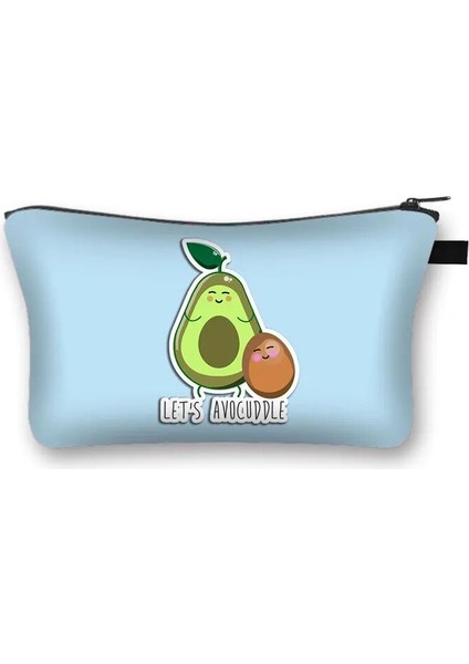 SHZBAVOCADOCW04 Stili Komik Avokado Kozmetik Çantası Kadın Moda Makyaj Çantaları Kızlar Fermuar Kılıfı Bayanlar Ruj Tutucu Çanta Organizatör Kozmetik Durum Için (Yurt Dışından) modelleri