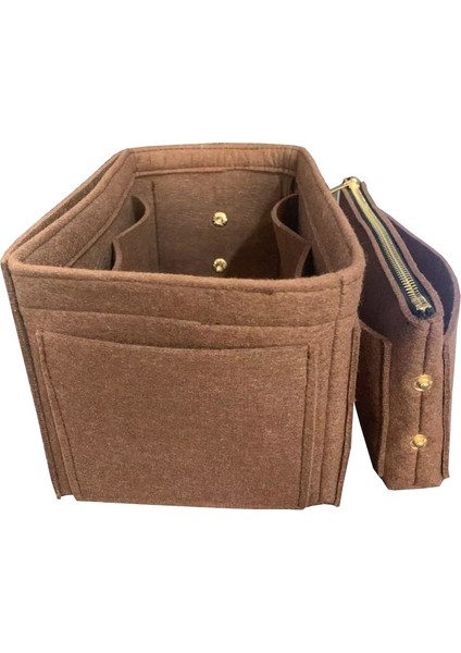 Haki Tarzı Picotin-18 Için Picotin Organizatör Çanta Eklemek Için El Yapımı 3mm Keçe Tote Çanta Organizatör Cepler (Çıkarılabilir Kılıf Wmetal Zip) (Yurt Dışından)