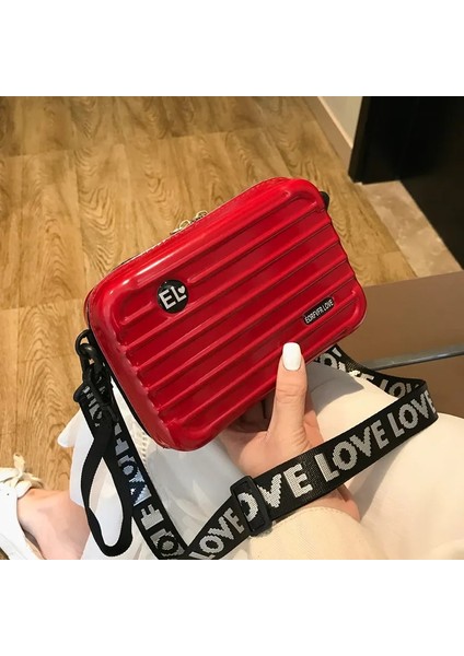 Gümüş Tarzı Kadın Tasarımcı Çantaları Moda Rahat Mektup Şerit Küçük Kare Çanta Kadın Fermuar Düz Renk Mini Bavul Çapraz Postacı Çantası (Yurt Dışından) fiyatları