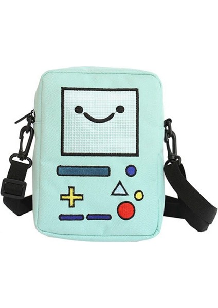 Yeşil Stil Kadın Rahat Omuz Çantası Sevimli Kız Mini Naylon Robot Telefon Çanta Messenger Bolsas De Marca Komik Kawaii Crossbody Çanta (Yurt Dışından)