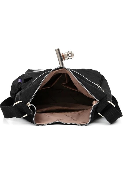 Gümüş Grisi Tarzı Moda Kadın Naylon Omuz Çantaları Çok Fermuarlı Cep Postacı Çantaları Su Geçirmez Crossbody Çanta Üst Saplı Satchel Çanta Tote (Yurt Dışından) indirimleri