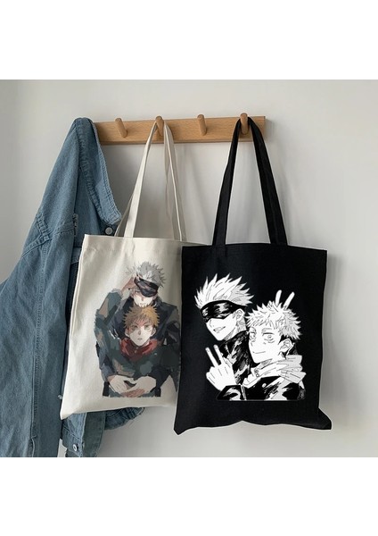 HEI016 Stili Geri Japon Anime Moda Kadın Kanvas Çanta Harajuku Gotik Büyük Kapasiteli Alışveriş Çantası Y2K Vintage Kadın Omuz Çantası (Yurt Dışından) fiyatları