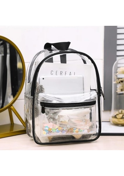 Gül Kırmızı Tarzı Kadın Sırt Çantası Şeffaf Su Geçirmez Pvc Çanta Kadın Moda Üniversite Öğrencileri Şeffaf Pullu Çanta Femme Sırt Çantaları Okul Çantası (Yurt Dışından) fırsatları